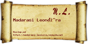 Madarasi Leonóra névjegykártya